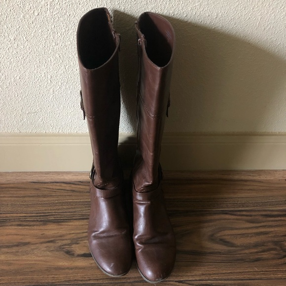 Unisa Shoes | Unisa Untangled Brown Riding Boot - Picture 3 of 5